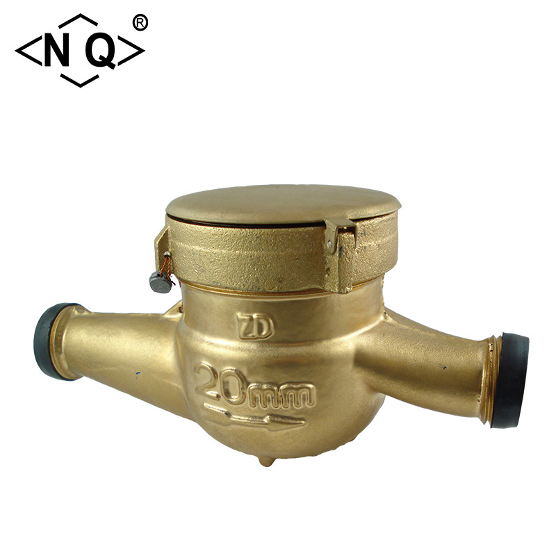 宁波宁桥水表厂家供应LXS-20-50mm外调铁壳金色喷漆干式冷热水表