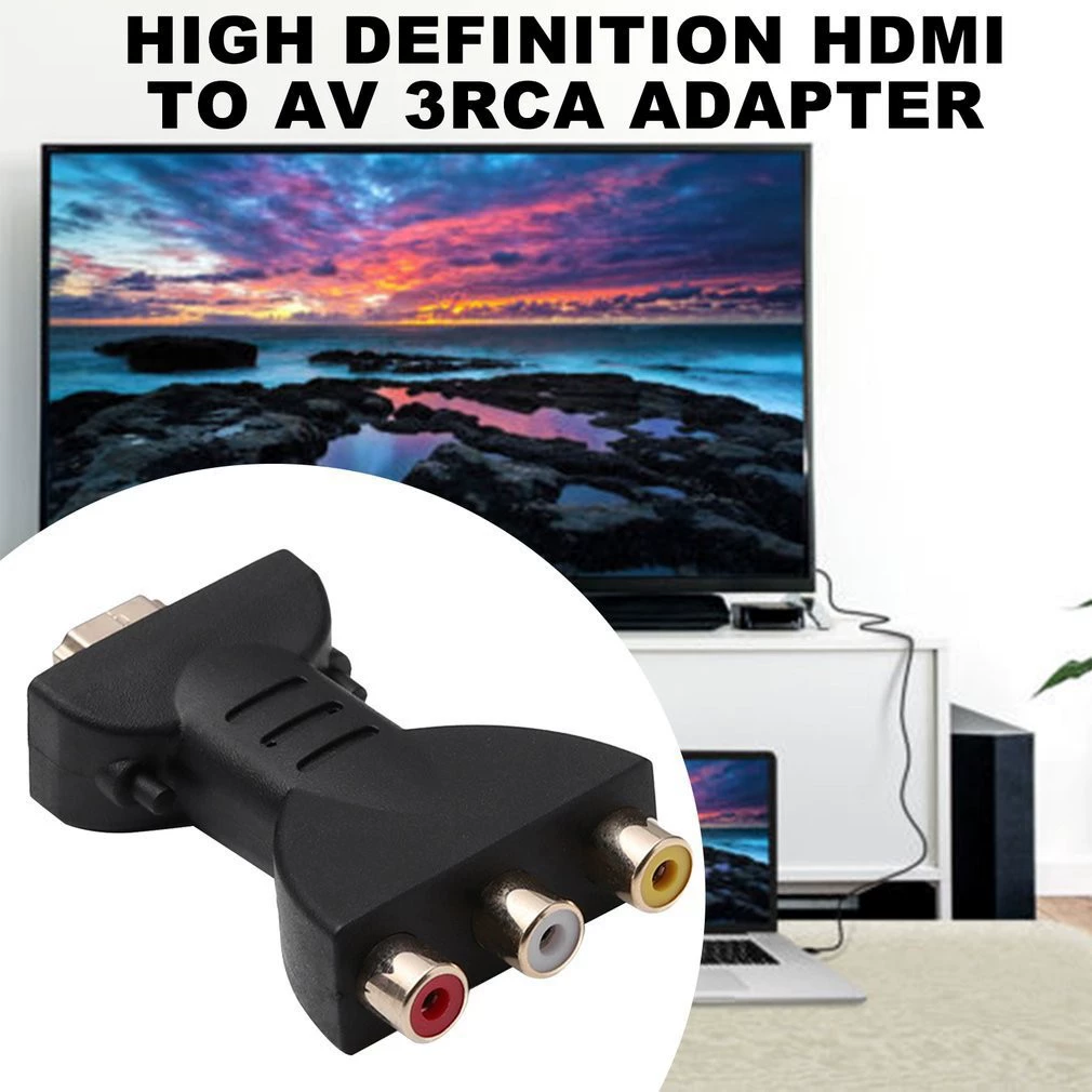 HDMI TO AV красно-белый желтый HDMI в AV конвертер HD hdmi в av 3rca адаптер провода