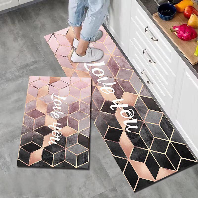 기하학 격자무늬 주방매트-5