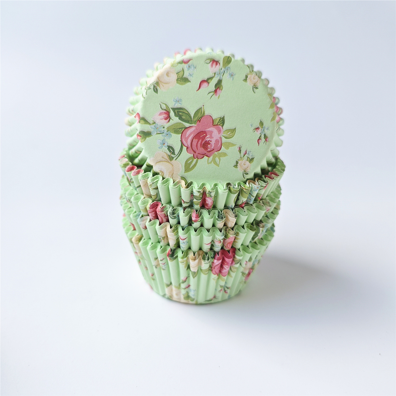 48 96 mini pastel soporte de papel un bocado de taza de papel Fu impresión de impresión de aceite de papel pequeño soporte de papel de horneado