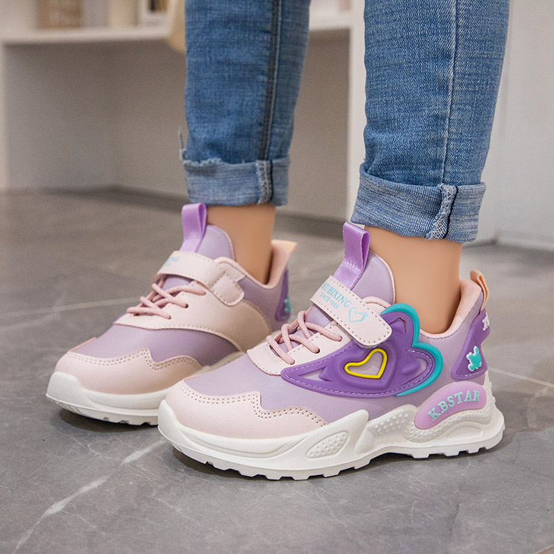 Zapatos deportivos para niñas, zapatos casuales para padres con suela suave, 2025 primavera y otoño nuevos zapatos de correr para niños de tamaño medio y grande para niñas
