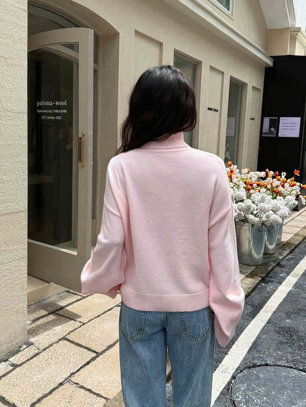 跨境 欧美Y2K辣妹高领毛织长袖毛衣女装2025秋冬亚马逊外贸独立站|undefined