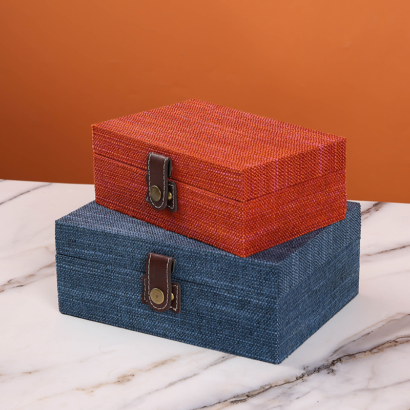 Solid color rectangular table storage box