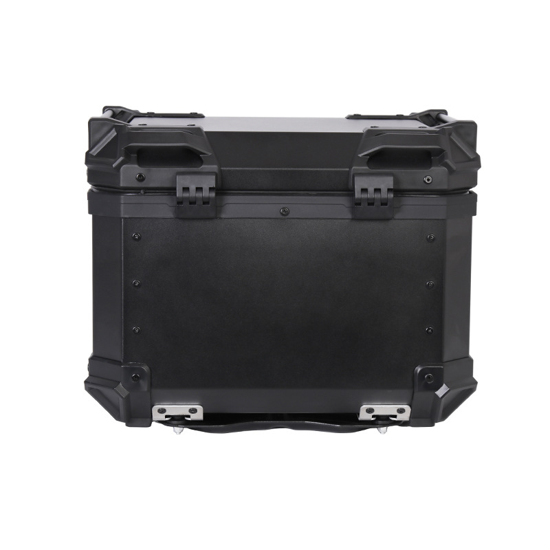 All Black Black Warrior Motorcycle Trunk Waterproof Quick Release Aluminum Alloy Tail Box 45L/55L/65L Storage Box