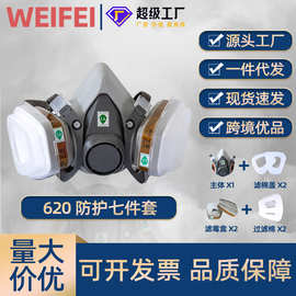 喷漆化工农药焊接打磨二保焊粉尘专用卫菲防毒口罩全面罩防毒面具