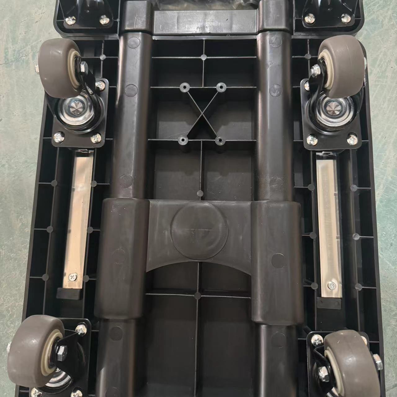 carro plano telescópico plegable de seis ruedas pequeño carro silencioso de transporte de carga pequeño carro de equipaje doméstico