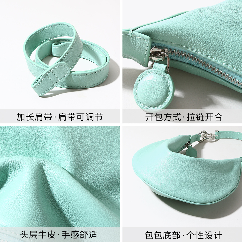 Genuine Leather Women's Bag Autumn 2026 New Arrival Luxury Underarm Bag High-End Handheld Dumpling Bag Cowhide Shoulder Bag - Thumbnail 4