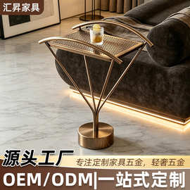 定制不锈钢边几民宿酒店客厅沙发侧边小茶几工程采购商用边角桌子
