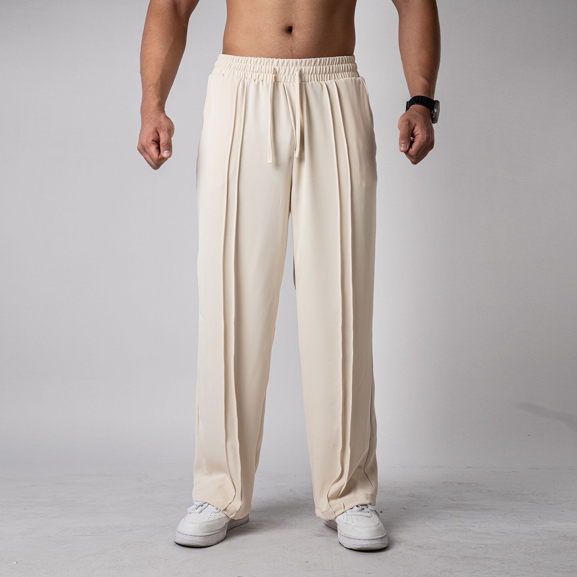 Drapey Outdoor Men's New Straight Loose Sports Floor-Length Casual Long Sweatpants Thin Spring and Autumn Drop Shipping in Stock