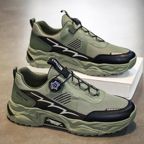 2025 Fashion Men's Casual Shoes, Versatile Breathable Youth Korean Style Rotating Buckle Sports Father Trendy Shoes for Men