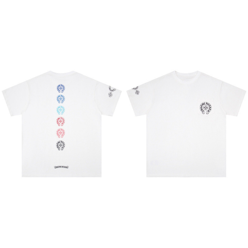 クローバーTシャツのクロスボーダーハイバージョン、ゆったりとしたトレンディなクローバークロスプリント、男女カップル同じスタイルの半袖|undefined