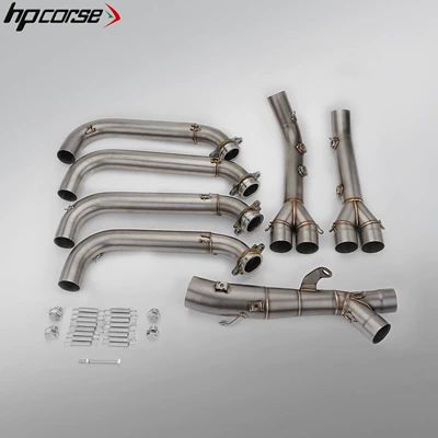 section for non-destructive installation, Motorcycle exhaust pipe