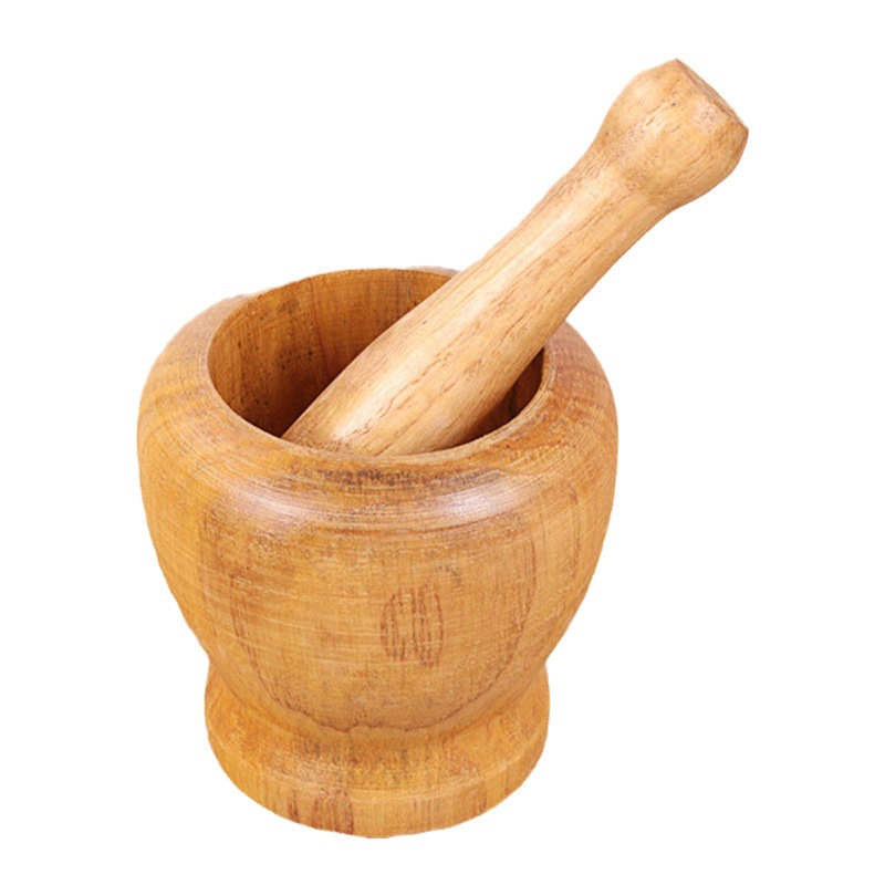 En stock suministro de cocina gadget amoladora de ajo de madera mortero de ajo hogar pelador de ajo al por mayor