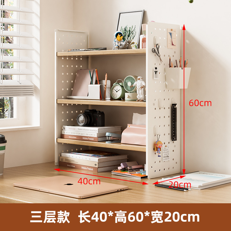 3겹 40x20x60cm 통나무 색상 [후크 4개가 들어 있는 상자 1개 무료]