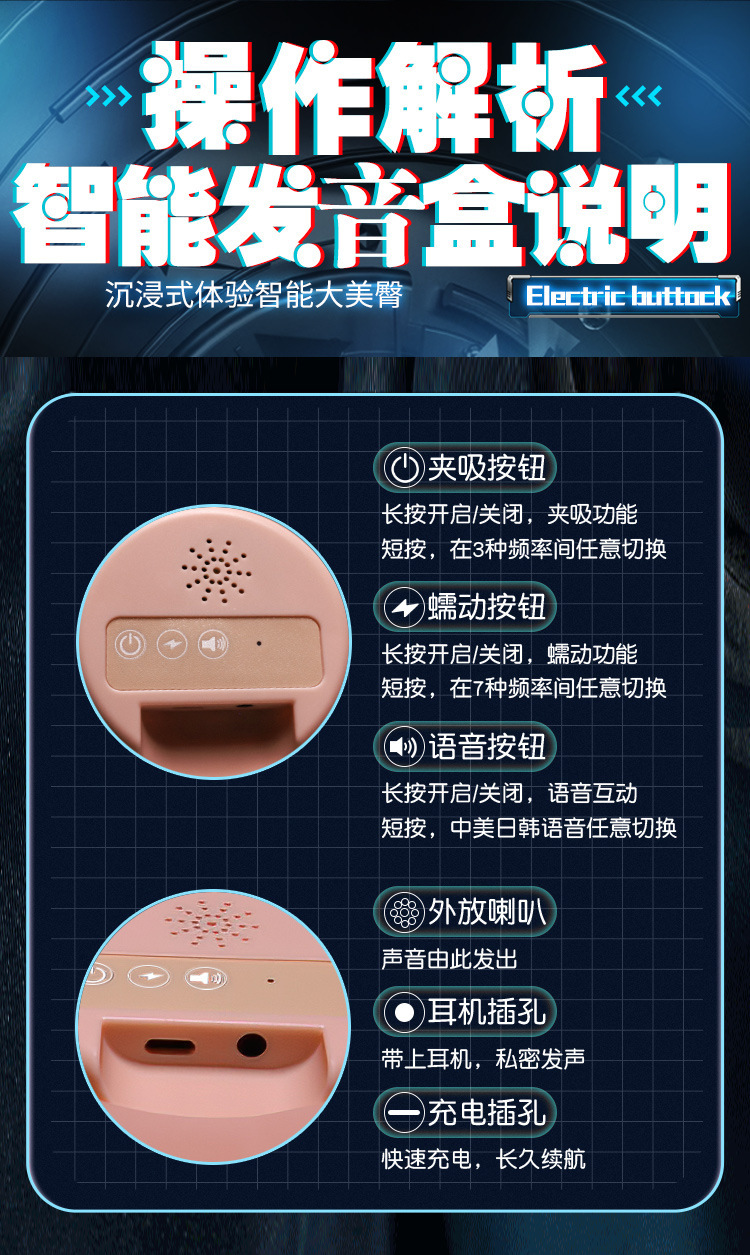 Fully Automatic Inflatable Vagina and Buttocks Doll for Men, Realistic Big Butt, TPE Adult Device — detail image 15