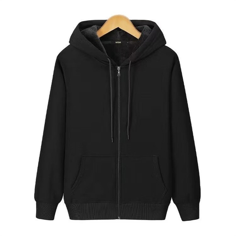 Felpa uomo con cappuccio e zip in velluto tedesco calda_voghion.com