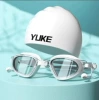 Swimming cap, set, hat, glasses