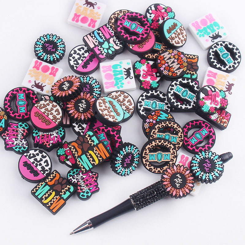 Productos creativos para bebés de bricolaje Dibujos animados Día de la madre MM joyería de silicona cadena de pezón molar dientes dientes accesorios de pulsera