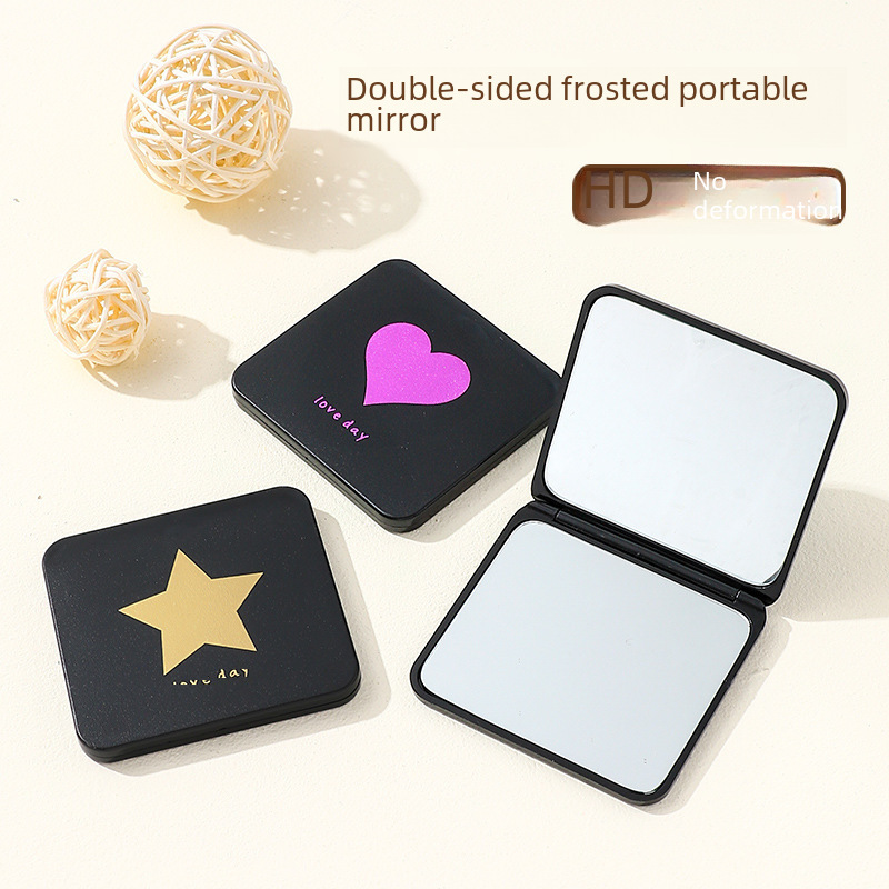 Folding mirror wholesale High-looking makeup small mirror portable folding portable portable mini diy makeup mirror