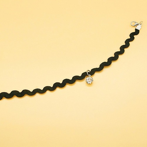 European and American Y2K gothic simple jewelry rhinestone sparkling diamond wave sexy lace anklet foot jewelry wholesale
