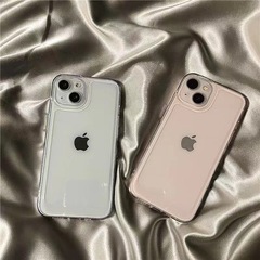 Transparent and thick, suitable for iPhone 15 Pro case, simple 14 Pro Max anti-drop, full cover 13, soft for 12/11