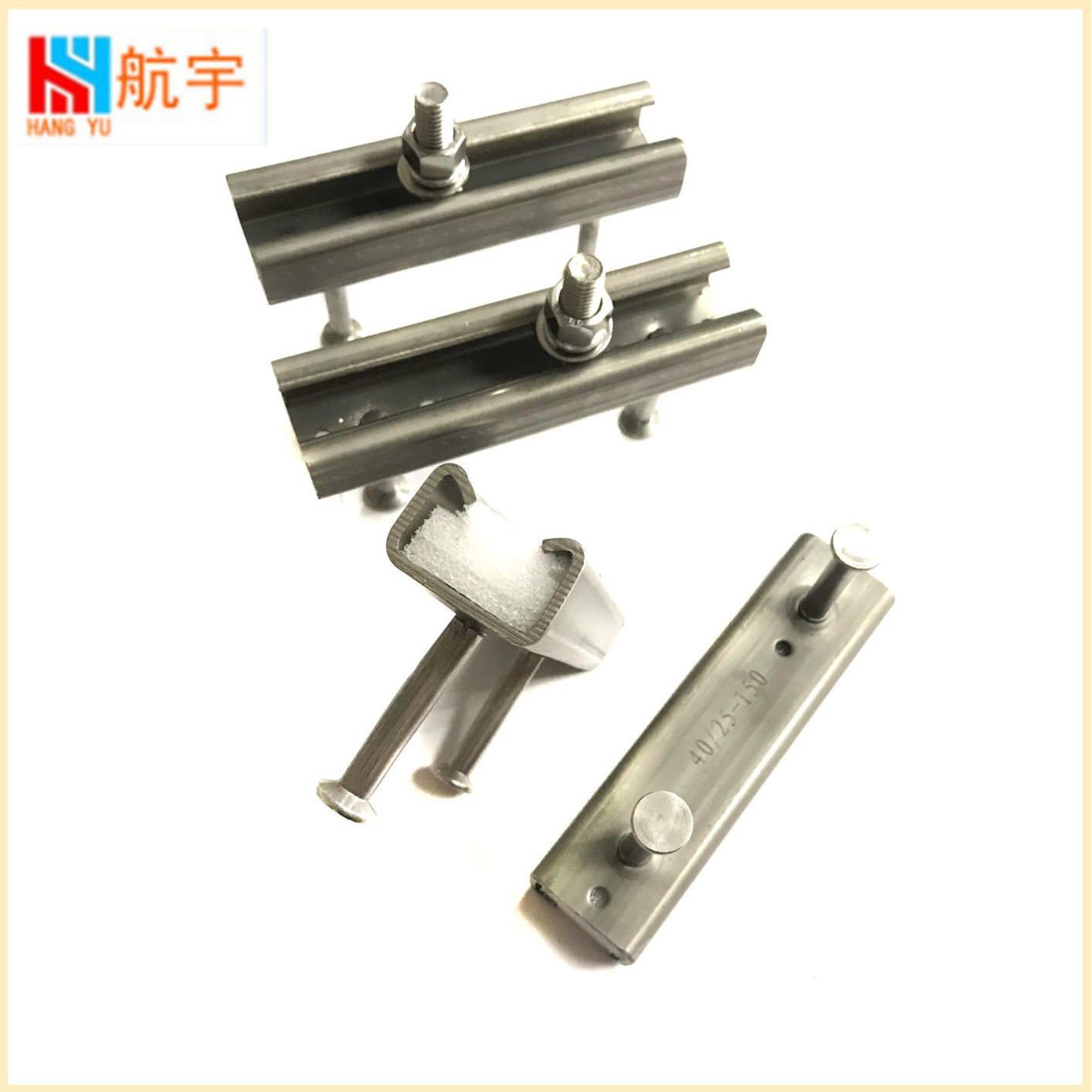 不锈钢316材质哈芬槽 40/25铆钉预埋槽地铁304预埋件混泥土出口