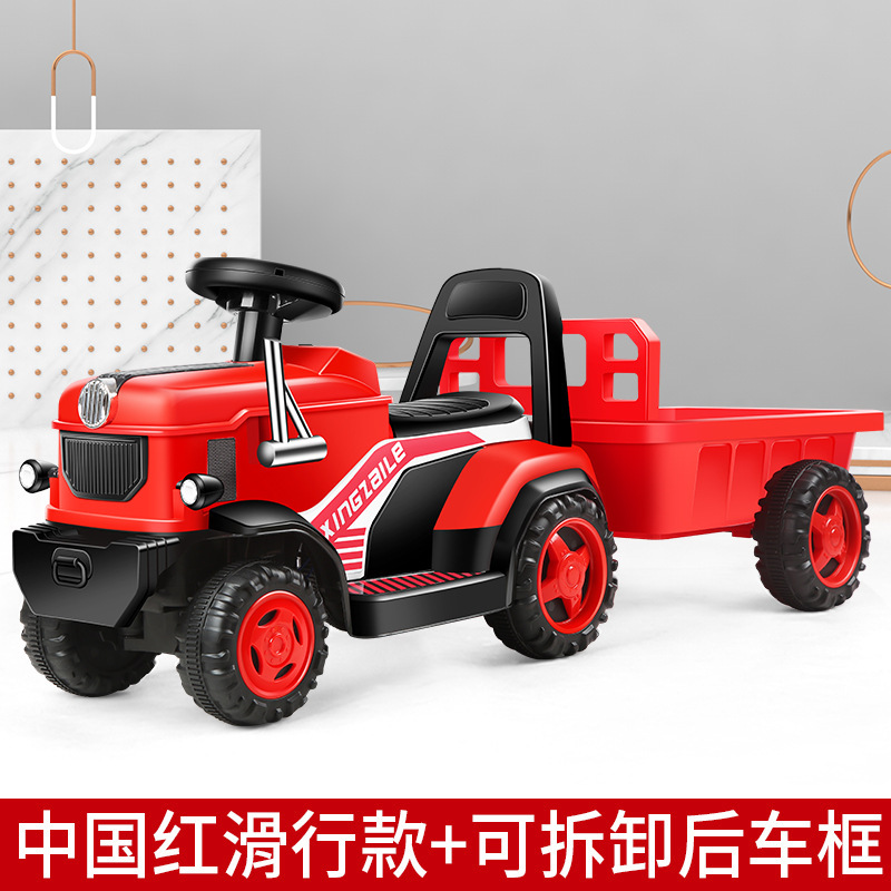 Tractor eléctrico para niños con cubo, coche de juguete grande para niños de 2 a 6 años, coche de carga de cuatro ruedas para niños image 10