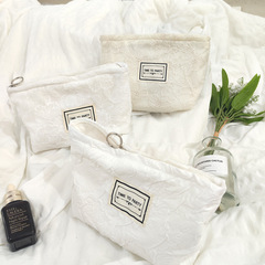 亞馬遜跨境貨源/ins風化妝包女大容量整理袋蕾絲收納零錢包手拿包