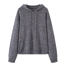 2025秋季新款宽松百搭简约通勤连帽套头针织衫女4GA233161