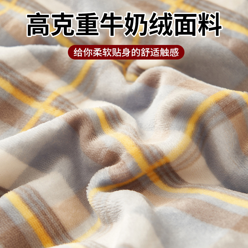 Cama de seda de leche de clase A 2025 nuevo conjunto de cama de cuatro piezas de invierno de otoño cama cálida de seda de coral sábanas cubiertas de cama