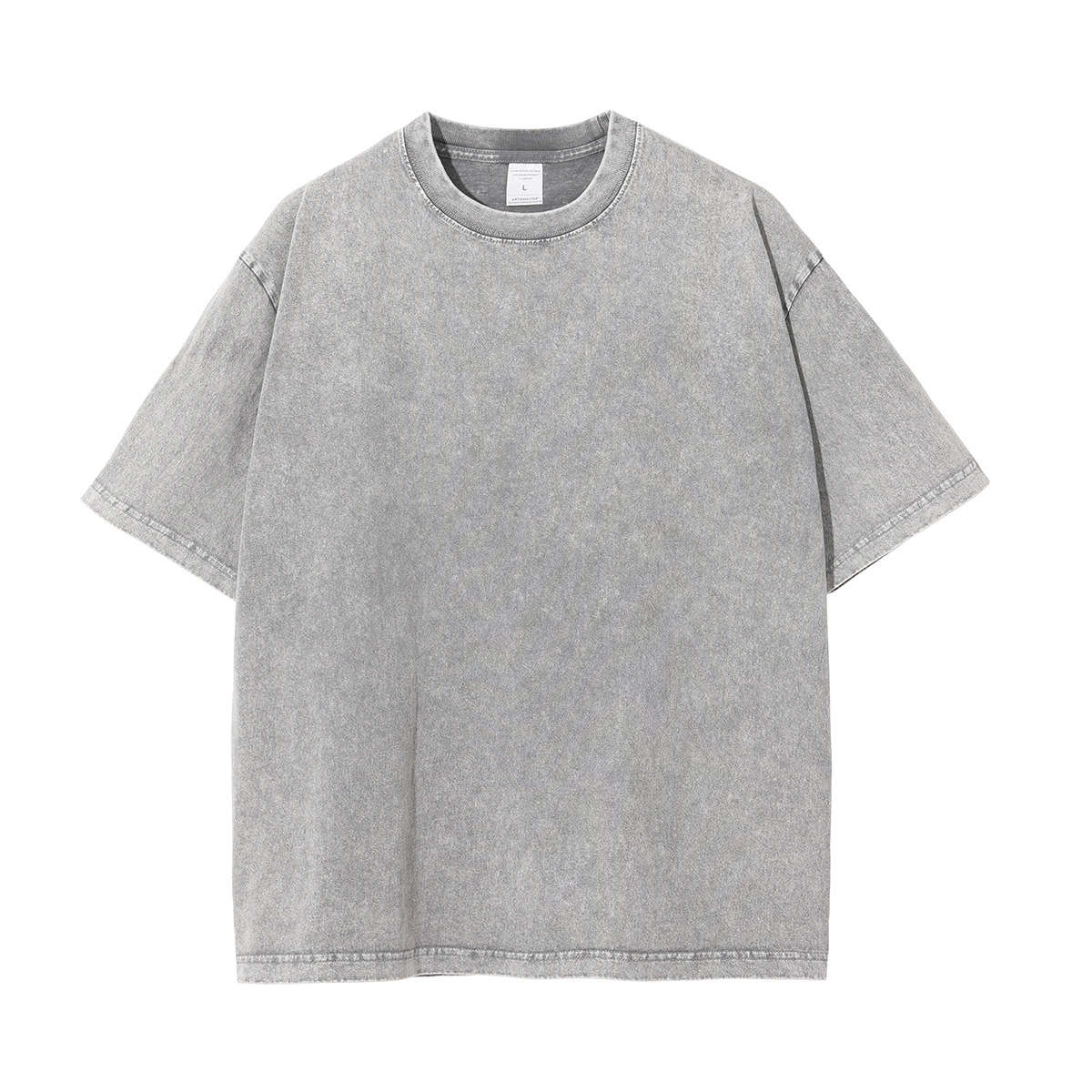 Nueva camiseta de manga corta para hombre, teñida con cera, estilo vintage, de marca americana de moda, retro, oversize, para parejas.