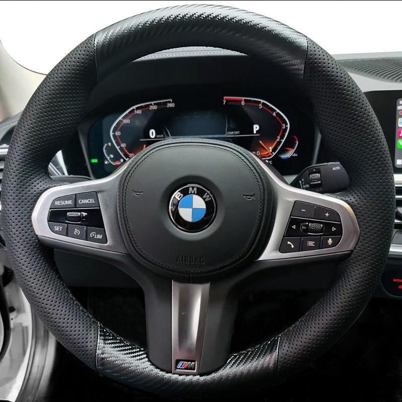 Es adecuado para BMW Serie 5 cubierta de volante de cuero con costura de mano 3 Serie / 1 Serie / 4 Serie / 7 Serie / X3 / X1 / X5 / X6