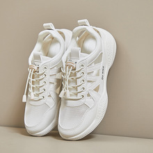 小白鞋学生韩版女潮2024夏季新款网面板鞋街拍运动鞋