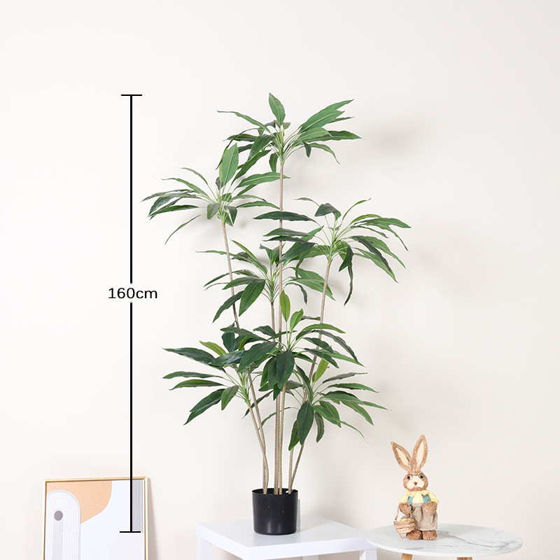 Simulación de plantas verdes Simulación de terciopelo verde Sala de estar piso en maceta Planta biónica Decoración de paisajismo