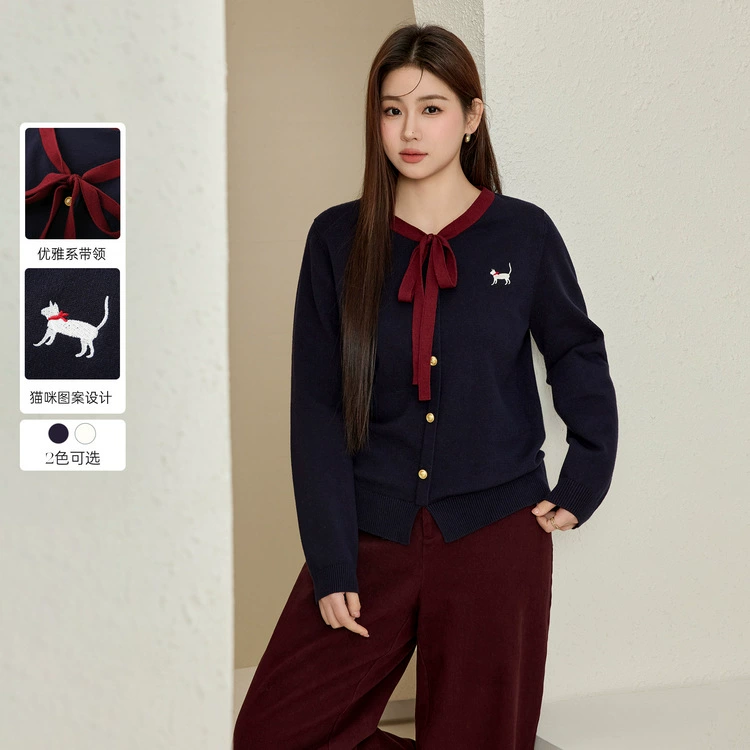 [Французский модный иностранный стиль ведет дикий свитер] Funny Show большой размер женский толстый mm2024 зимний новый