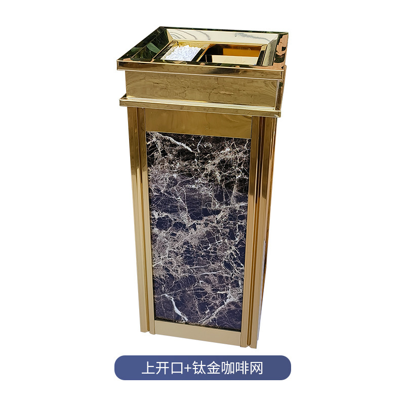 現物四角縦型ゴミ箱ステンレス灰皿ロビーホテルゴミ箱室内ゴミ箱|undefined