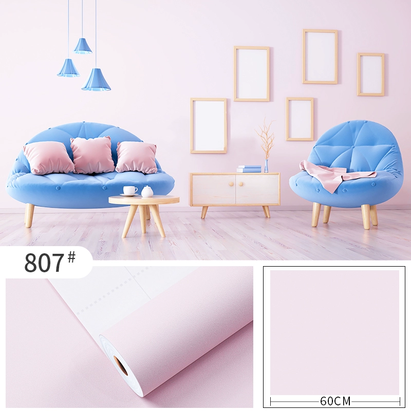 Самоклеящиеся ПВХ обои Nordic Pure Color Macaron водостойкие противоскользящие простые для гостиной спальни обои