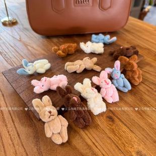 6cm joint rabbit plush toy doll pendant doll handmade accessories clothes shoes hat accessories
