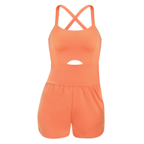 lulu nylon outdoor quick-drying high-elastic breathable jumpsuit women's suspender sports yoga jumpsuit summer cross-border wholesale