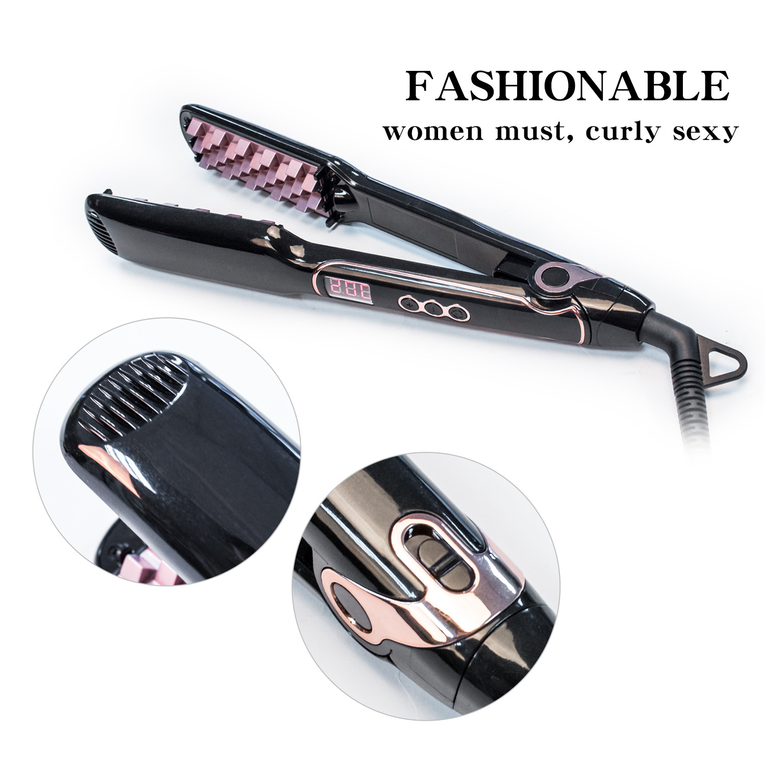 Professionelle Keramik Glättbürste Und Lockenstab Für Das Haar_voghion.com