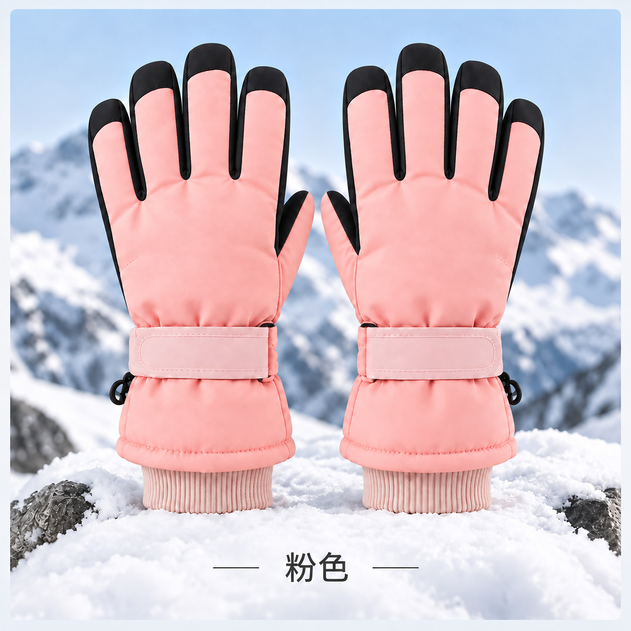 Pantalla táctil para niños de 3 - 17 años de invierno grueso a prueba de frío impermeable a prueba de viento antideslizante y caliente para jugar con guantes de seda