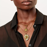 Ретро модное дизайнерское универсальное ожерелье из нержавеющей стали на солнечной энергии, французский стиль, тренд сезона, европейский стиль