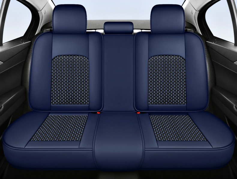 2025 New Model Solid Waist Support Nappa Leather Ice Silk Car Seat Cushion, Suitable for All Seasons, Temu Hot-Selling Ice Silk Wholesale for Foreign Trade