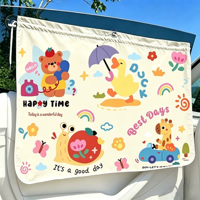 Heat Insulation, Retractable Car Window Privacy – Car curtains - travel-together-70x50cm