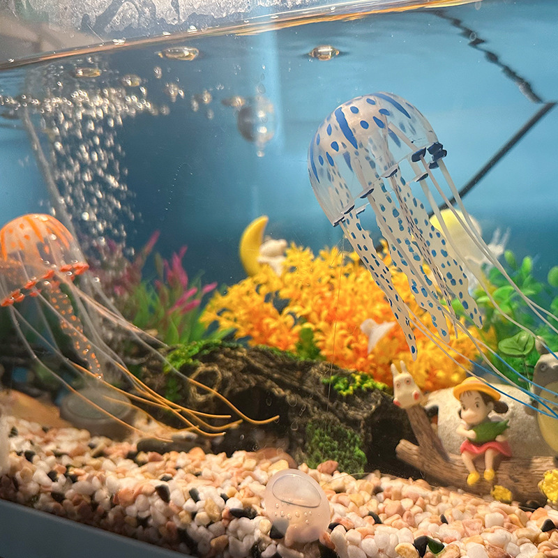 シミュレーションクラゲ5cmシリコンクラゲ置物異臭のない環境保護シリコンクラゲ水槽造景装飾品卸売り|undefined