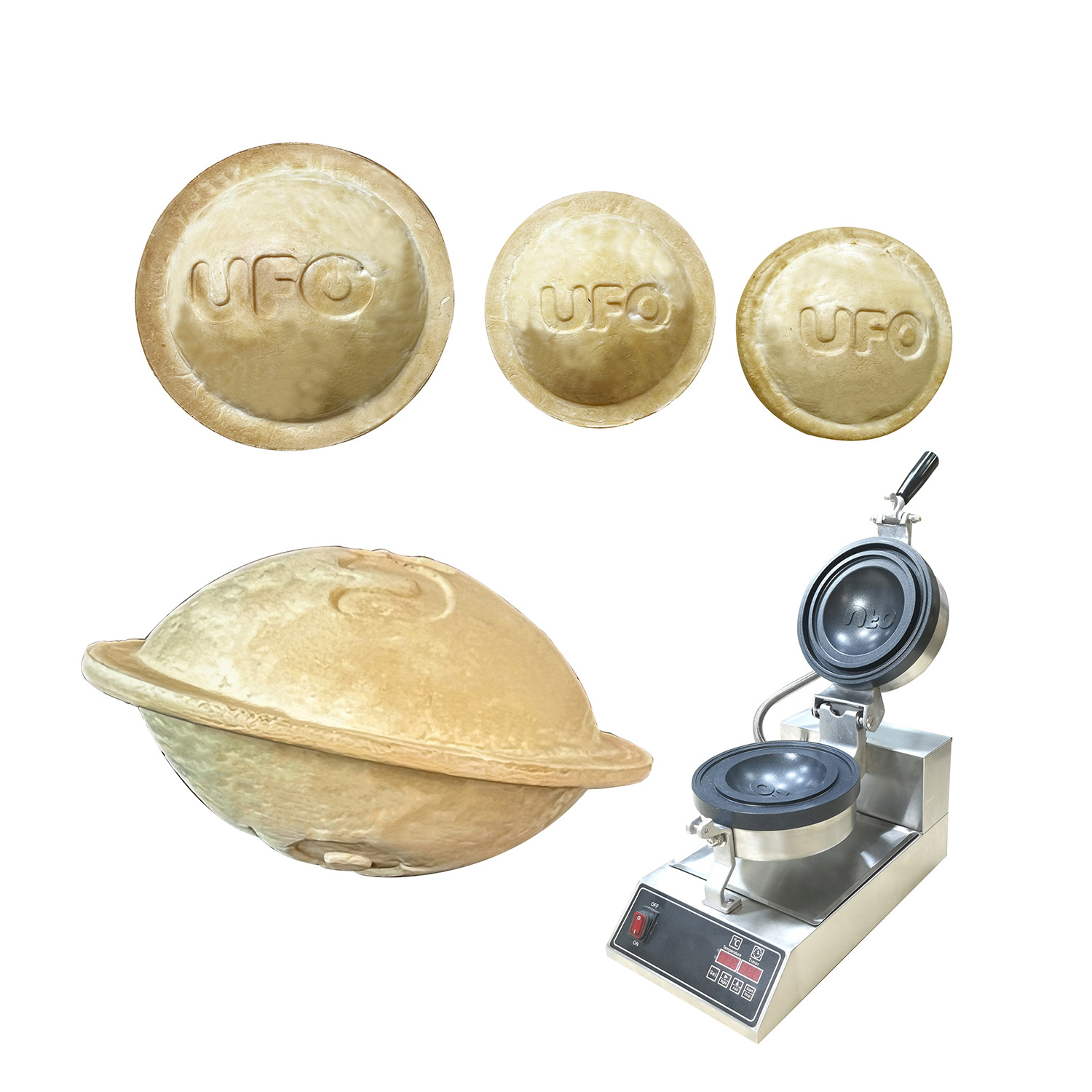 Hot selling UFO hamburger bread sandwich hot press machine commercial electric breakfast baking machine 110V/220V