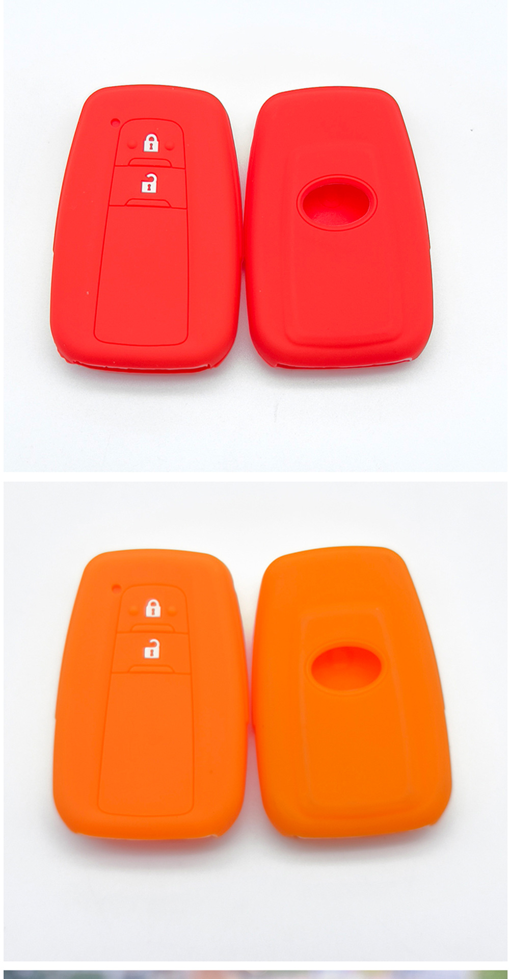 Suitable for Toyota Camry Rav4 Corolla Levin Wildlander Two-Button Key Soft Silicone Protective Cover