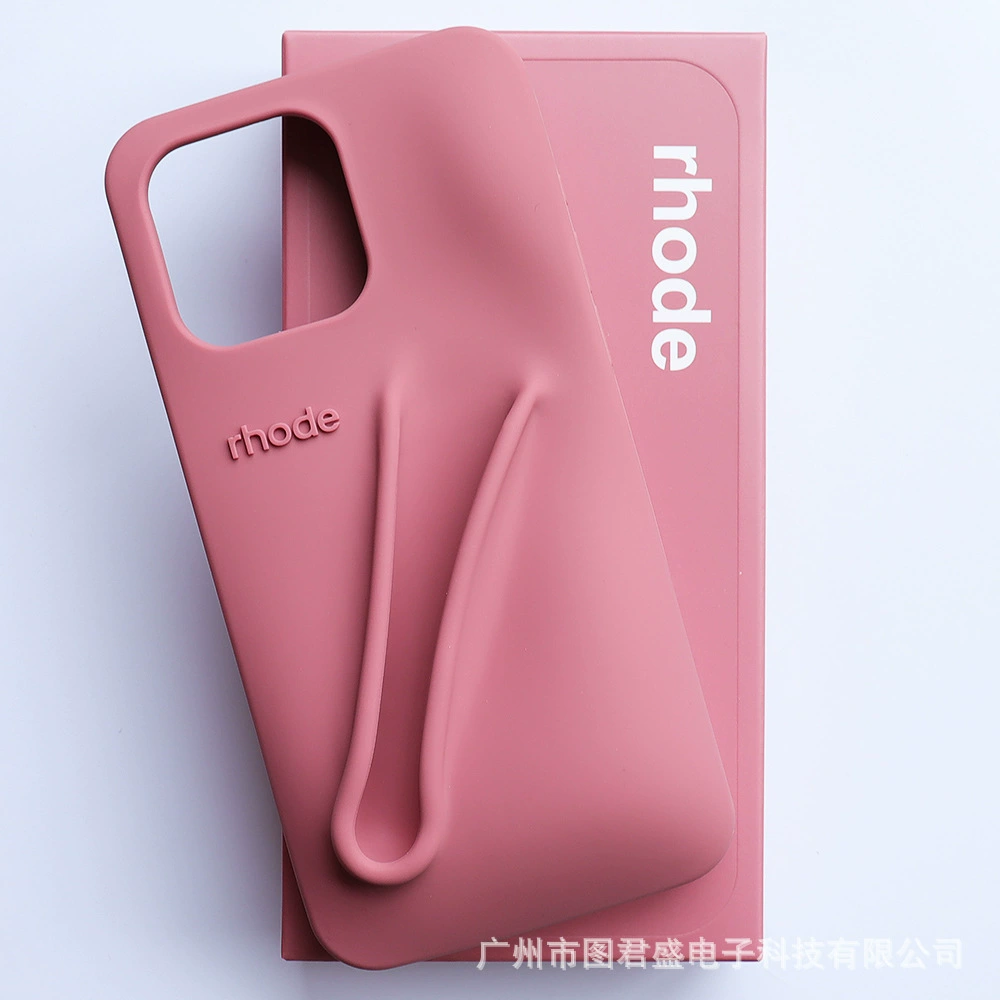 Чехол для телефона (совместим с Apple) для iPhone 13–15, силиконовый с аксессуаром в стиле помады, мягкая защитная накладка