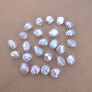 Keshi天然巴洛克淡水珍珠 小石头颗粒裸珠 DIY饰品配件材料