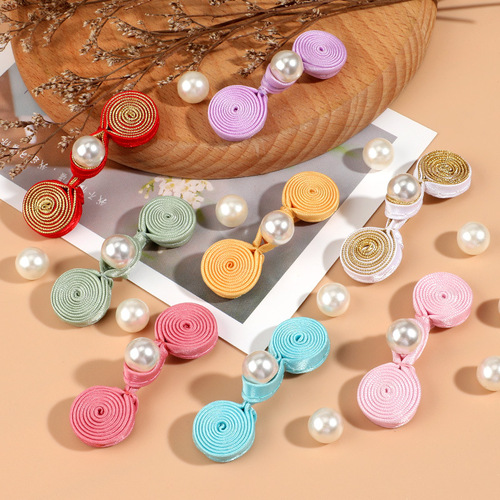 Cheongsam buttons, pearl coils, incense coils, buckles, national style costumes, Tang suit, Han suit, Chinese dress, handmade retro decorative accessories